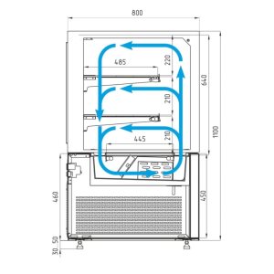 Витрина кондитерская Carboma KC78-110 VV 1,5-1 (9005) - Изображение 6