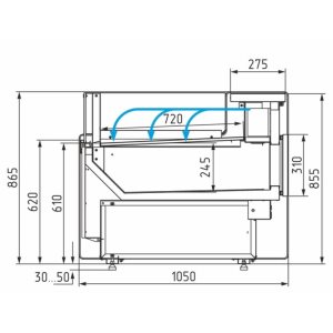 Витрина холодильная Carboma GC111 SM 1,5-2 (открытая) (1010 Мариель) - Изображение 3