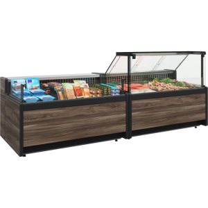 Витрина холодильная Carboma GC111 VM 0,94-1 (1008 Темный дуб) (динамика, газлифт, без боковин) - Изображение 3