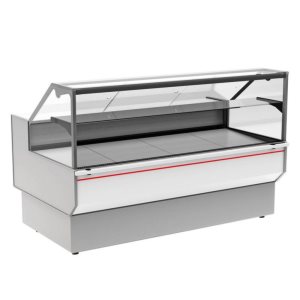 Витрина холодильная Carboma GC95 SM 1,0-1 (ВХС-1,0 Carboma GC95) (0011-9003 боковины серые, декор белый)