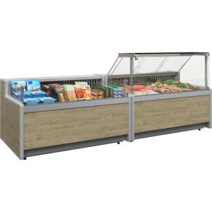 Витрина холодильная Carboma GC111 VV 1,5-1 (1010 Мариель) (динамика, газлифт, без боковин) - Изображение 2