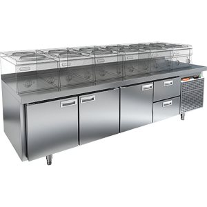 Стол охлаждаемый HiCold GN 1112/TN LT О под тепловое оборудование