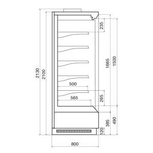 Горка холодильная Dazzl Vega SG 080 H210 Plug-in 250 - Изображение 3