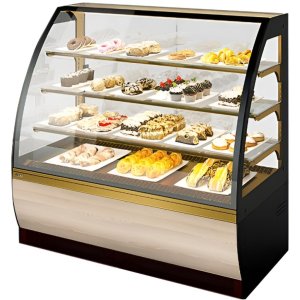 Витрина кондитерская Chilz VETE LUX 130 шоколад, золотой глянец, ясень наварра