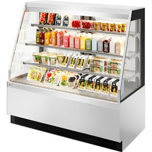 Витрина кондитерская Chilz VETE KUB OFT 90 белый глянец, шлифованная нержавейка