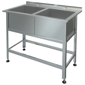 Ванна моечная с бортом МХМ МБ-2-0,3-0,63/1,21 (AISI 430, t=0,6)