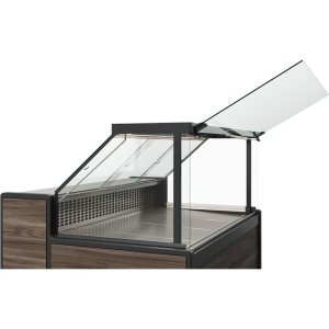 Витрина холодильная Carboma GC111 SP 1,5-1 (1008 Темный дуб) (газлифт без боковин) - Изображение 3
