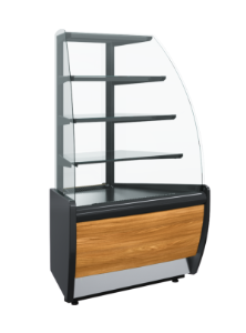 Витрина кондитерская Carboma K70 N-3 Light Паттерн (0107 Ольха) угловая