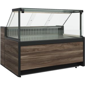 Витрина холодильная Carboma GC111 SM 1,25-1 (1008 Темный дуб) (без боковин)