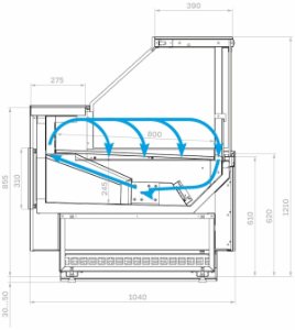 Витрина холодильная Carboma GC110 VM 1,5-1 с боковинами (версия 2.0) (9006-0430) - Изображение 3