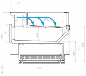 Витрина холодильная Carboma GC110 SM 1,25-2 открытая с боковинами (версия 2.0) (9006-0430) - Изображение 4