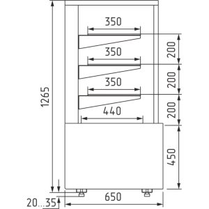 Витрина кондитерская Carboma KC70 N 0,9-1 Light (9005-0430) нейтральная - Изображение 2