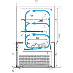 Витрина кондитерская Carboma KC71-110 N 0,6-1 (9005) нейтральная - Изображение 7